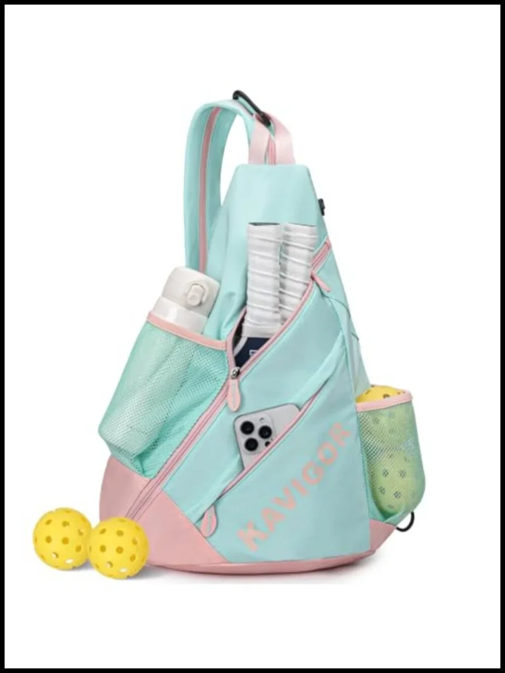 Convertible Pickleball Sling Backpack, Fits 4 Paddles, Wet/Dry Pocket